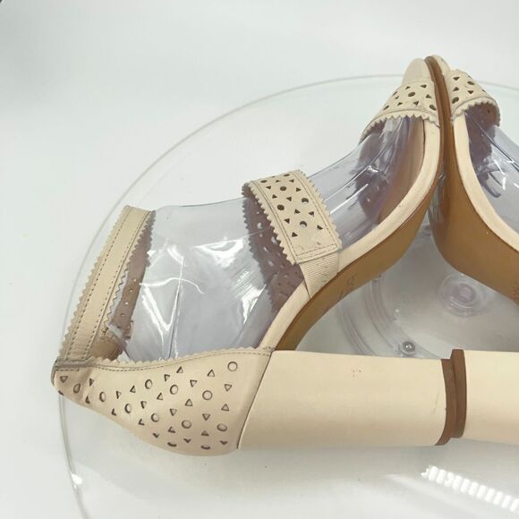 Botkier Gemi Sandals Women's Size 9.5 Ivory Cream Leather Block Heel Shoes - Picture 10 of 16